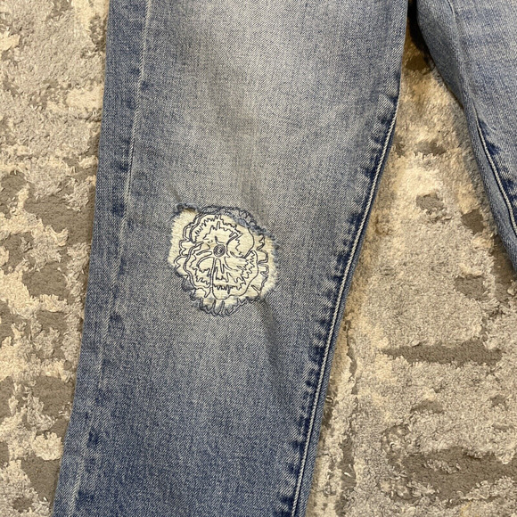 7FAM 7 for all Mankind Womens 25 Floral Embroidered Josefina Jeans - Picture 4 of 14